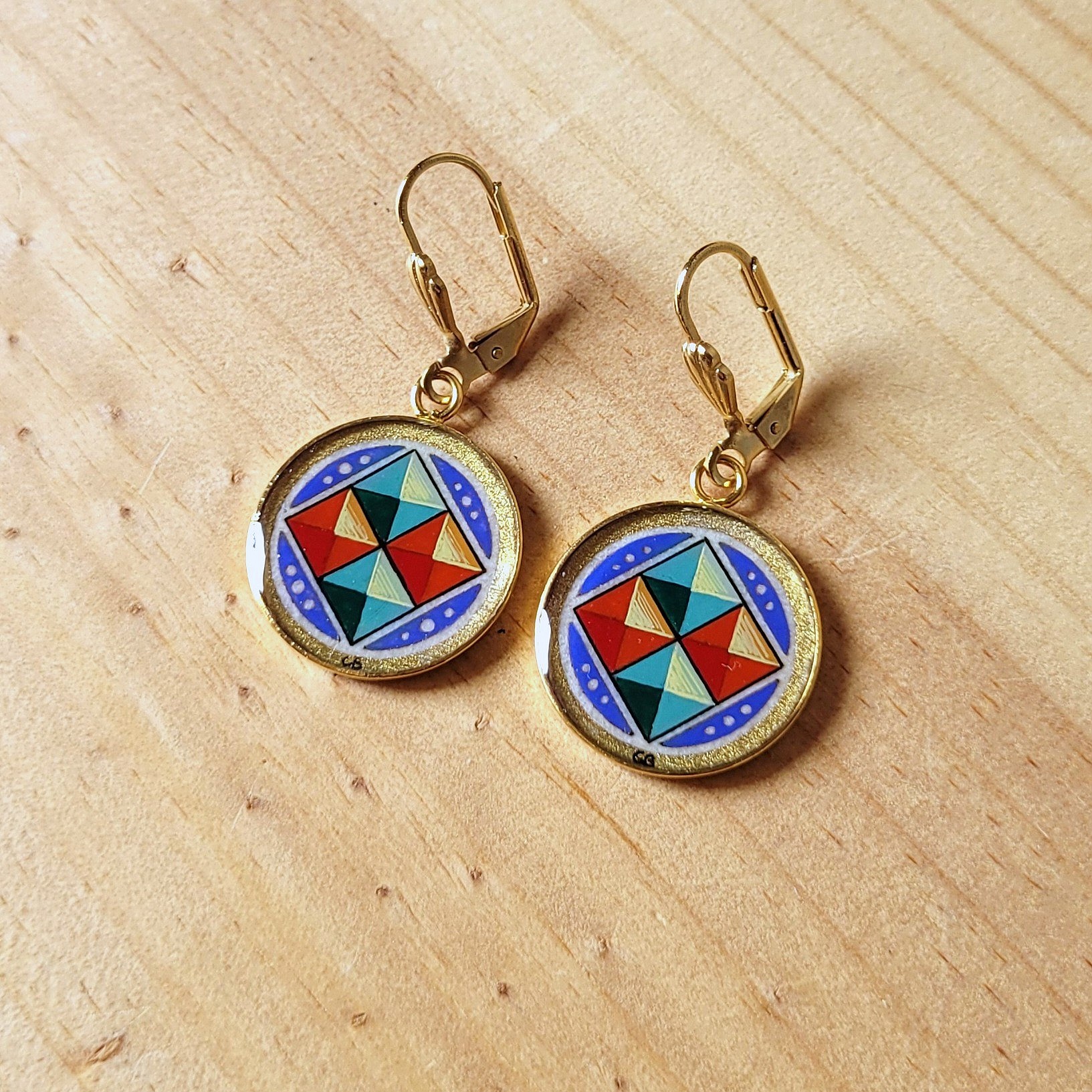 Boucles d'oreille enluminure Florence