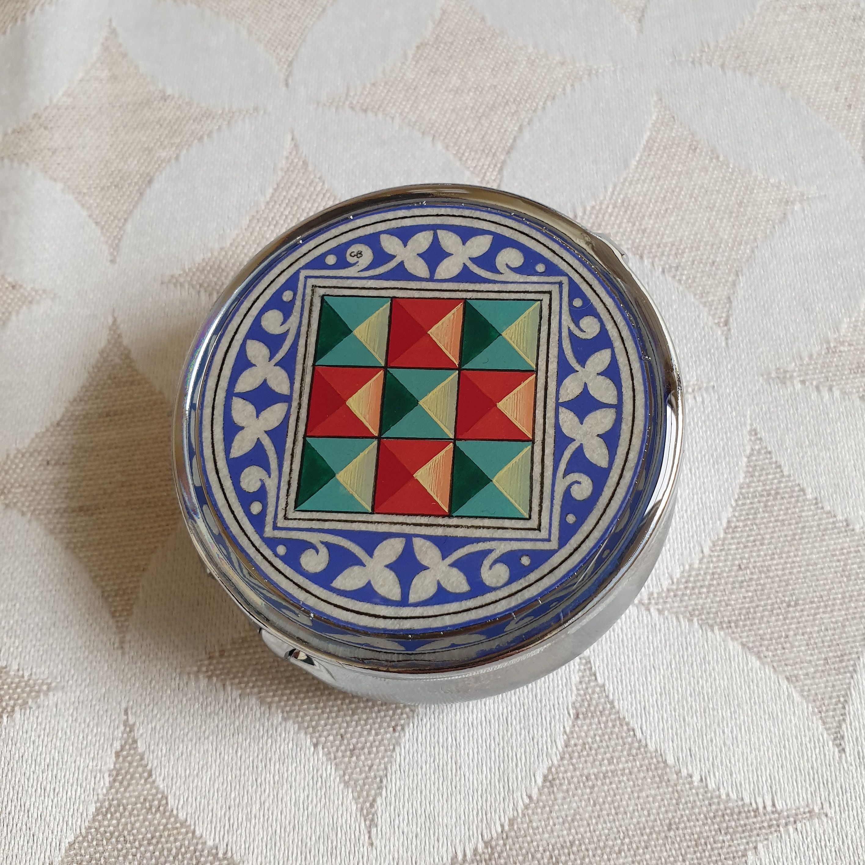 Bo&icirc;te pilulier petit enluminure Florence