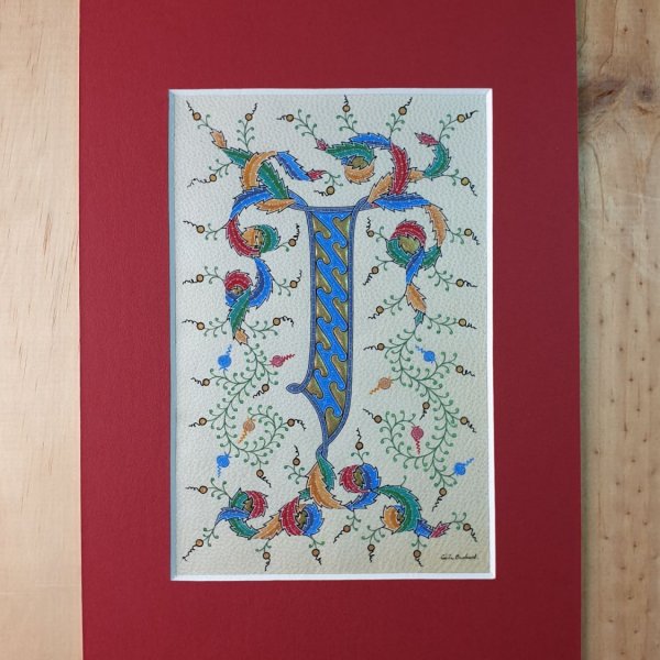 Letra J iluminada creaci&oacute;n personal