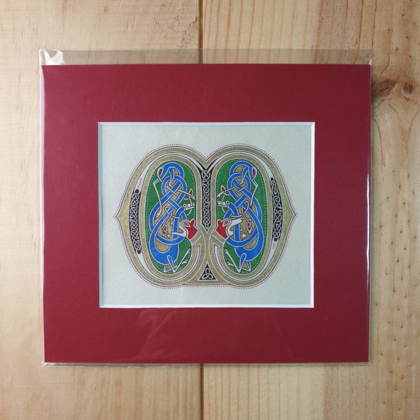 Letra M iluminada de estilo franco-saj&oacute;n