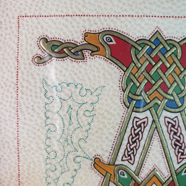 Letra A iluminada en estilo franco-saj&oacute;n