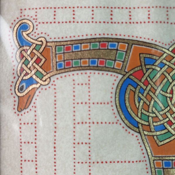 Letra T iluminada de estilo franco-saj&oacute;n