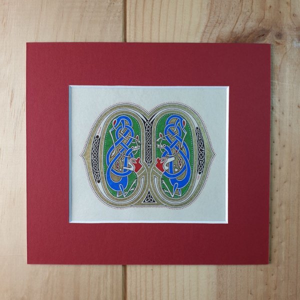 Letra M iluminada de estilo franco-saj&oacute;n