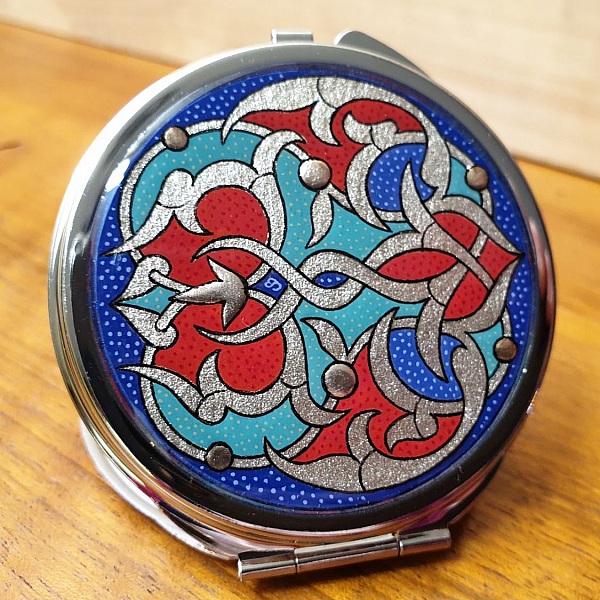 Espejo de bolso iluminado Arabesque