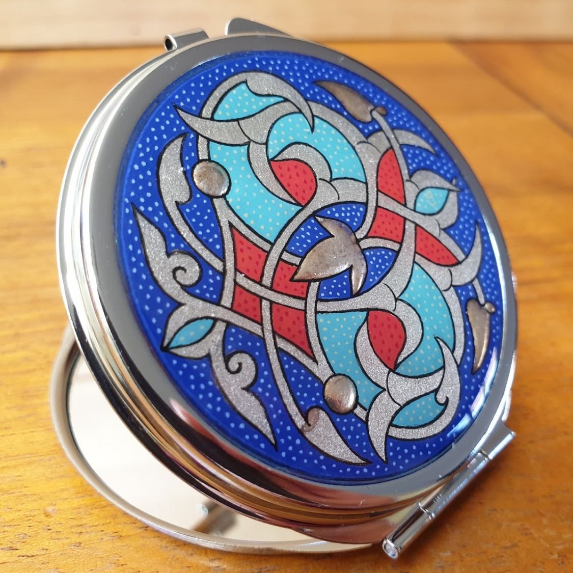 Espejo de bolso iluminado Arabesque