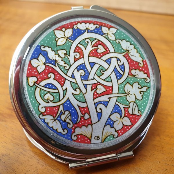 Espejo de bolso "Vid blanca