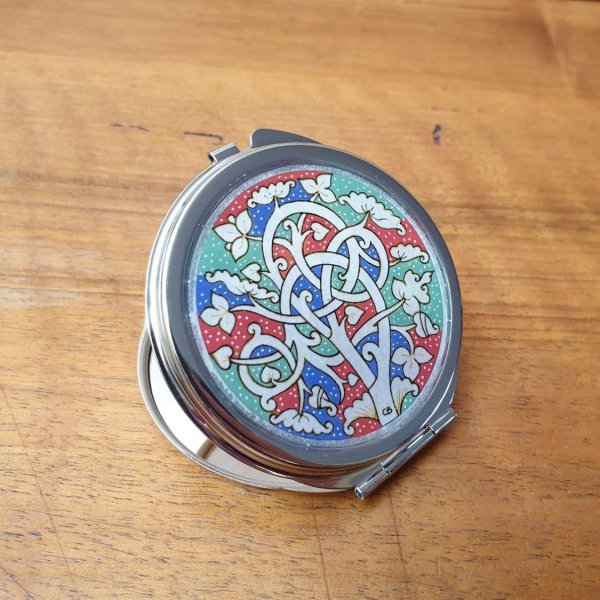 Espejo de bolso "Vid blanca